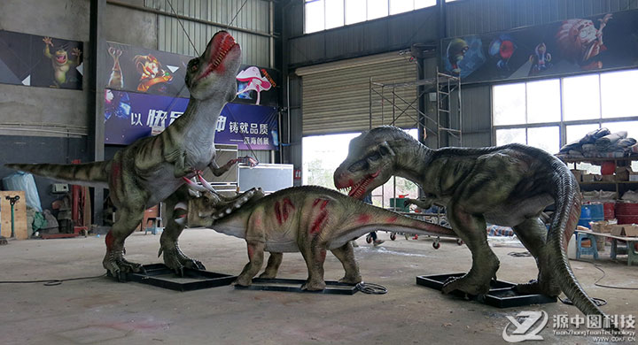 仿真恐龙打斗组合