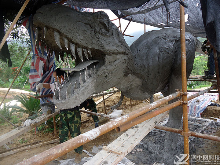 塑石恐龙制作