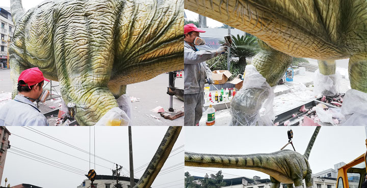 合川太和镇马门溪龙雕塑