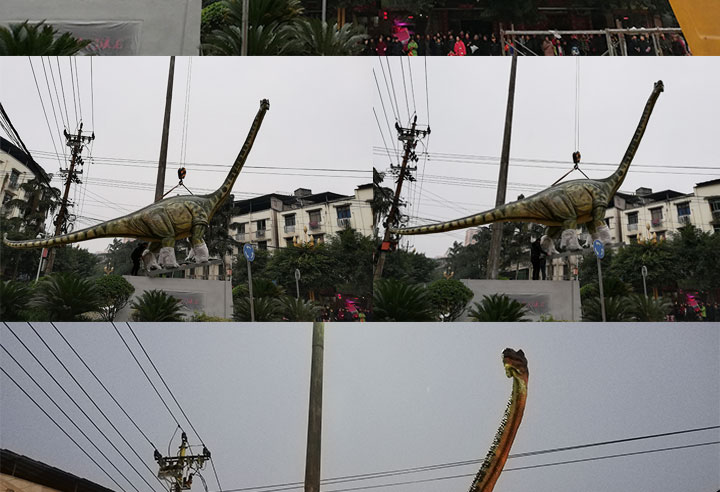 合川太和镇马门溪龙雕塑