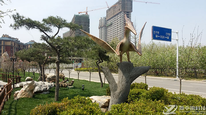 翼龙雕塑 玻璃钢翼龙雕塑 仿真翼龙雕塑