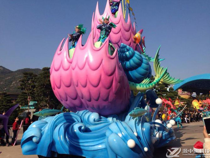 玻璃钢花车 玻璃钢彩车 巡游花车制作公司