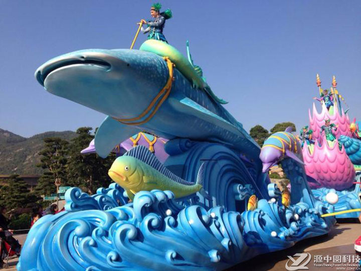 玻璃钢花车 玻璃钢彩车 巡游花车制作公司