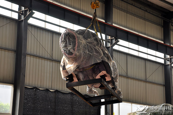 大型仿真恐龙怎么装进货柜