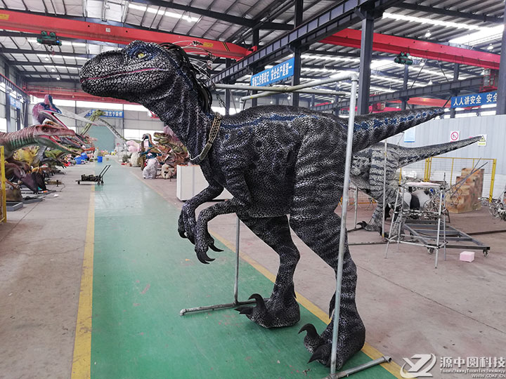 迅猛龙皮套道具 仿真迅猛龙皮套 带毛的迅猛龙皮套服装