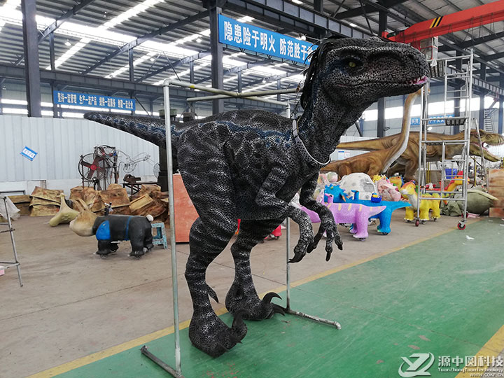 迅猛龙皮套道具 仿真迅猛龙皮套 带毛的迅猛龙皮套服装