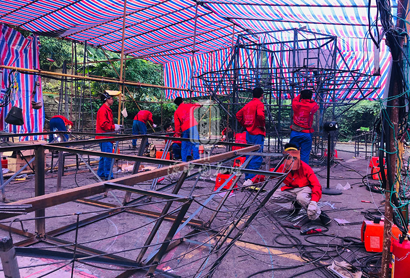 国庆70周年彩灯制作