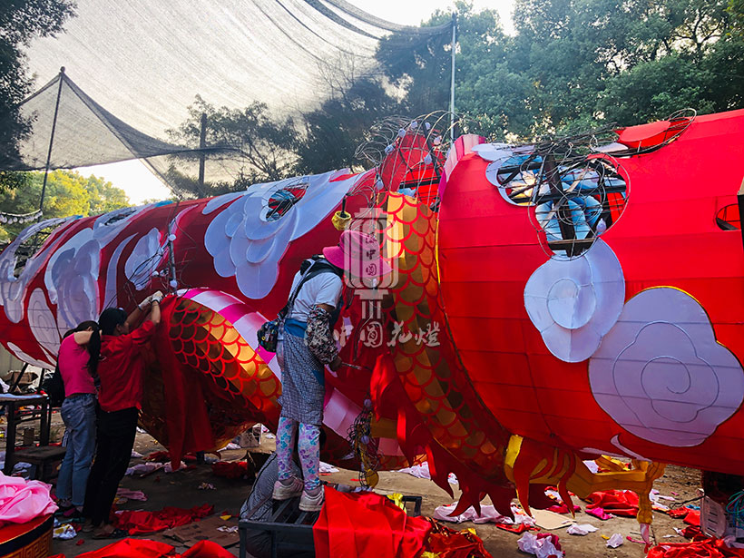 国庆70周年彩灯制作