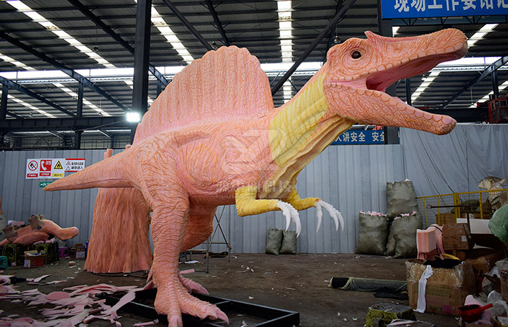 棘龙纹理细节雕刻