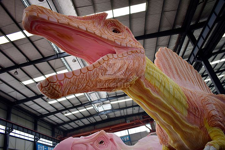 棘龙纹理细节雕刻