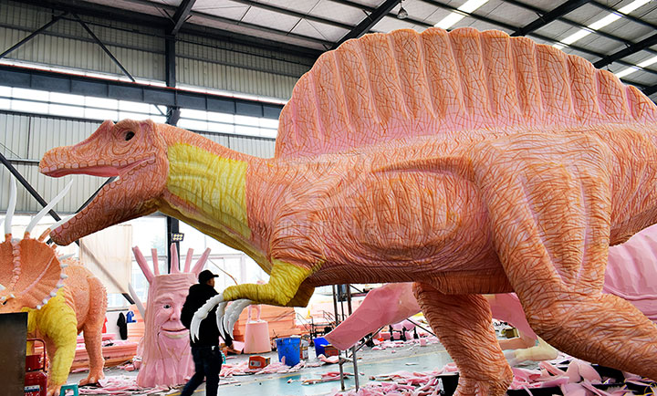 棘龙纹理细节雕刻