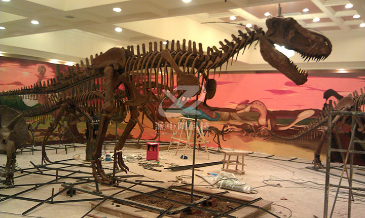 时光穿越，恐龙之谜 — 定制恐龙化石骨架模型场景