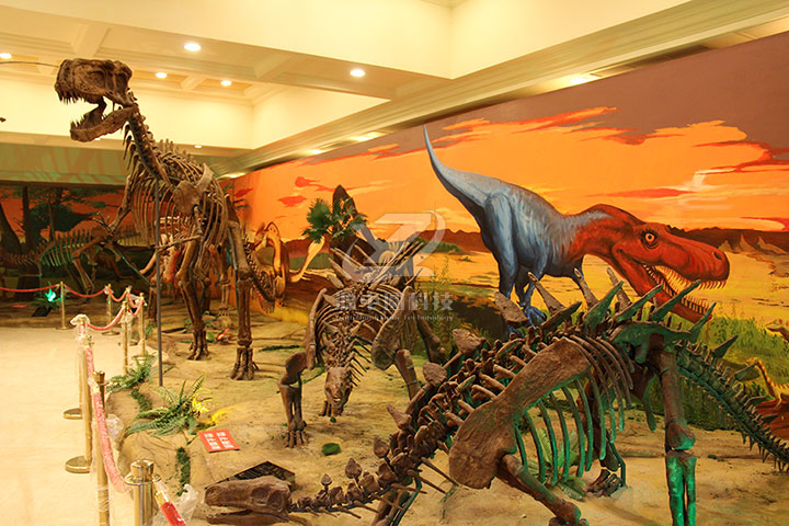玻璃钢恐龙化石展品