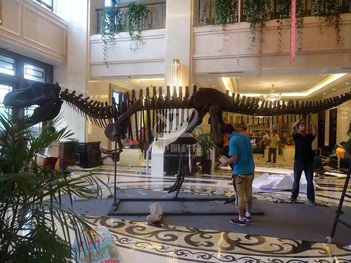 玻璃钢大型恐龙化石雕塑