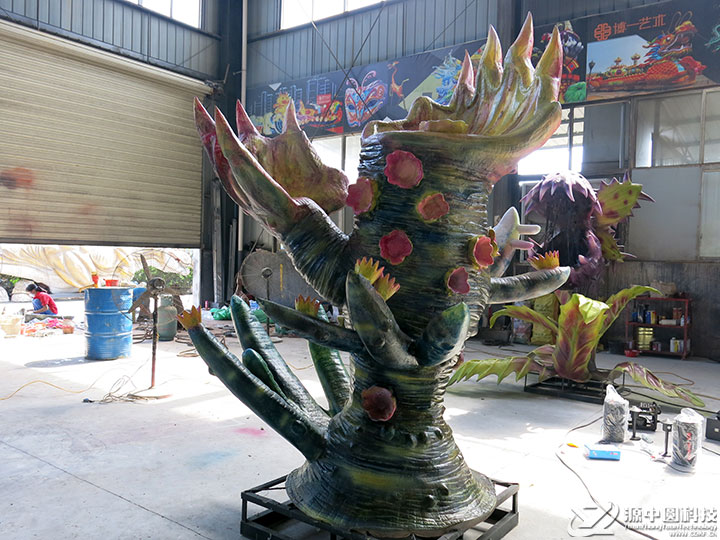 食人花、珊瑚花机模定制 海底世界物种机模定制