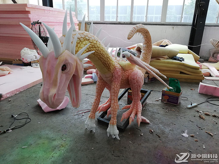 仿真西方龙 西方飞龙 喷烟龙 西方龙机模道具 