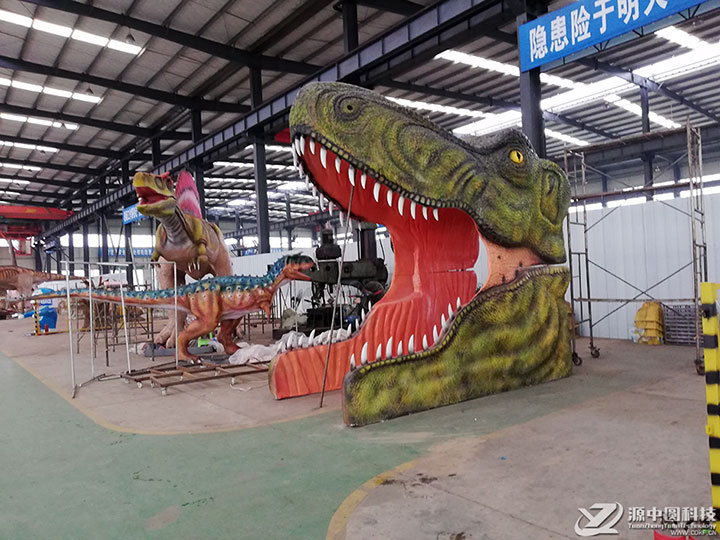 恐龙头大门雕塑 恐龙头大门  霸王龙头大门雕塑