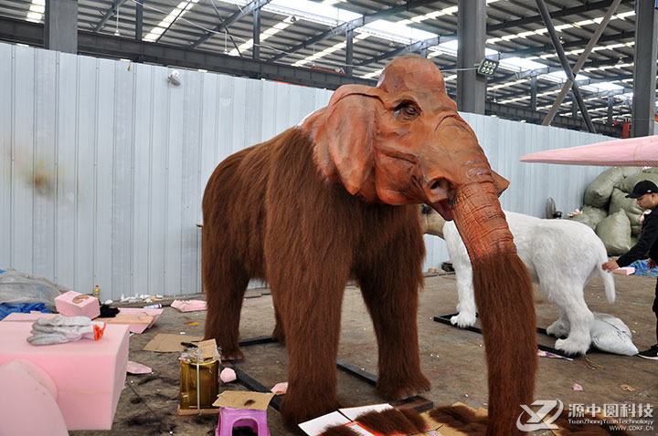 仿真猛犸象机模 猛犸象机模制作 仿真史前动物 仿真史前动物制作厂家