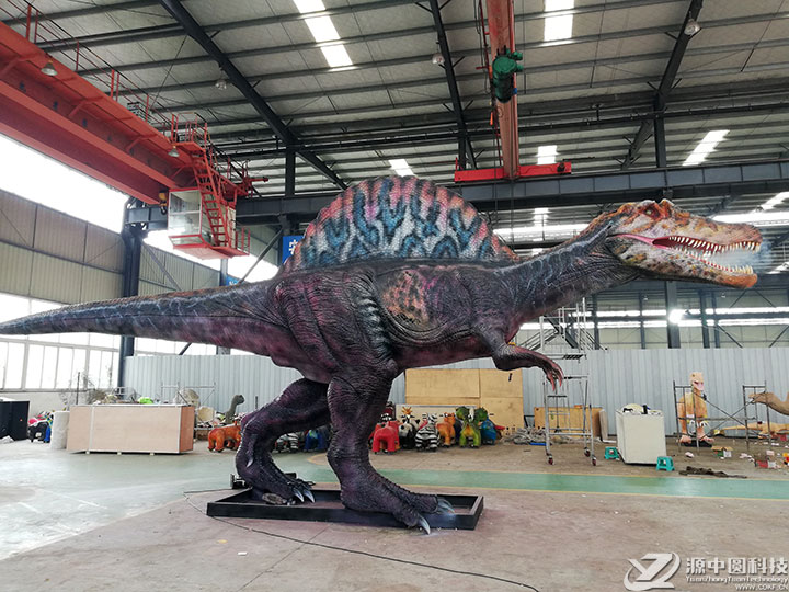 可以喷烟的棘龙 棘背龙模型 大型棘背龙机模 仿真恐龙机模