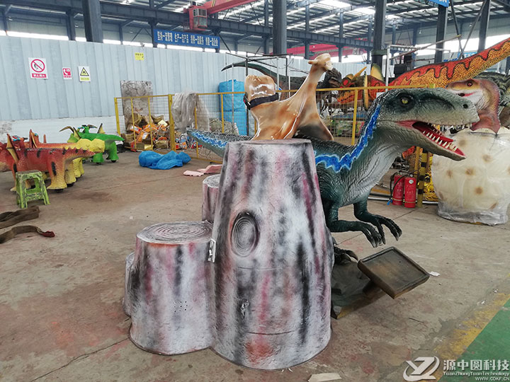 骑乘喷烟龙 喷烟骑龙 骑乘恐龙带喷烟功能